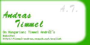 andras timmel business card